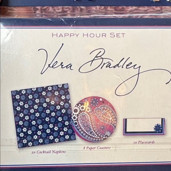 Vera Bradley Paisley and Floral Happy Hour Set - Picture 2 of 4